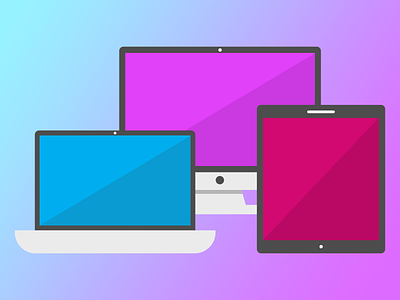 Laptop, Desktop, Tablet 2d design flat flat design graphic art graphicdesgn graphicdesign icon illustration logo