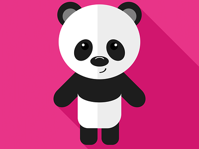 Panda 2d bear cute design flat flat design graphic art graphicdesgn graphicdesign icon illustration panda