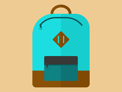 Backpack 2d backpack bag design flat flat design graphic art graphicdesgn graphicdesign illustration