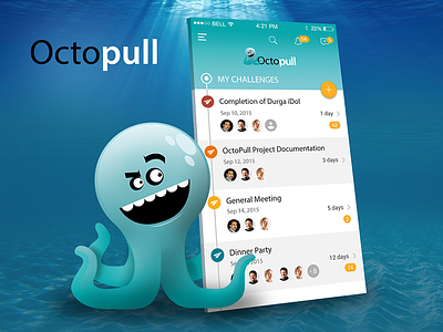 Octopull agreement android app innofied ios app mobile app octopull promise task task assigning team team coordination