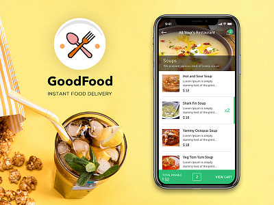 GoodFood - On-Demand Food Delivery & Restaurant App food food app developer food delivery app innofied interaction design restaurant restaurant app uiux design user interface ux design