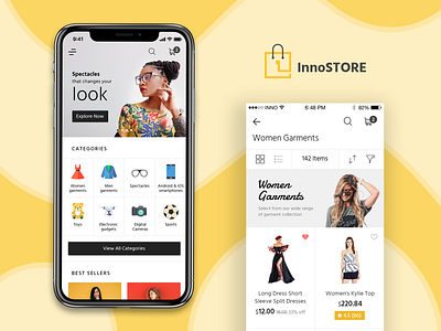 InnoStore - eCommerce App android app ecommerce app ecommerce design innofied innostore ios app mcommerce app mobile app ux design ux designer