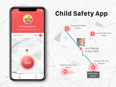 Children Safety App android app child safety app custom app solution innofied ios app kids tracking app live tracking app on demand app school app security app ux design