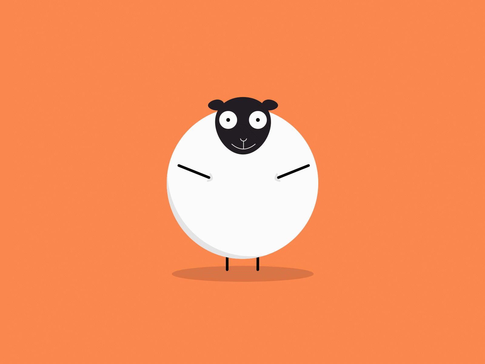 Baaaaaa 2d after effects animated animation cartoon character design flat gif illustration illustrator minimal vector