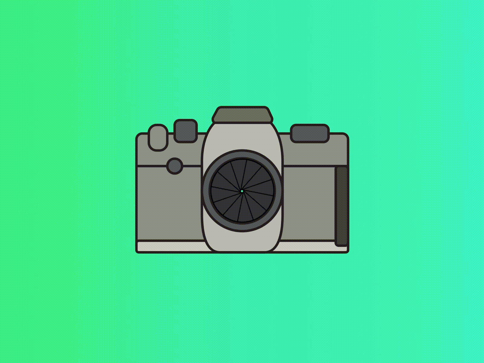 Click after effects animation camera cartoon click gif gradients icon illustration vector
