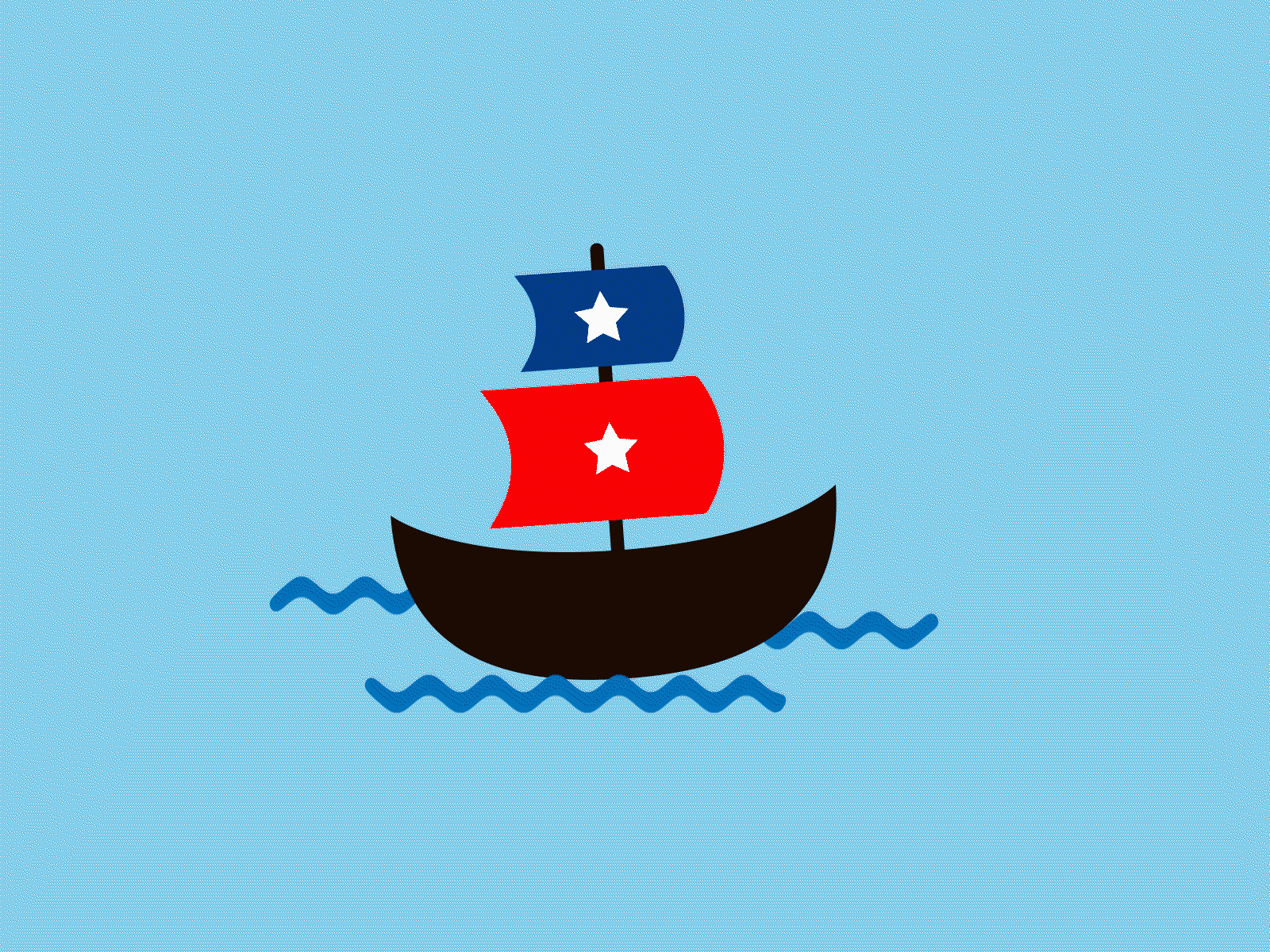 Columbus after effects america boat cartoon columbus design gif illustration illustrator ship usa vector waves