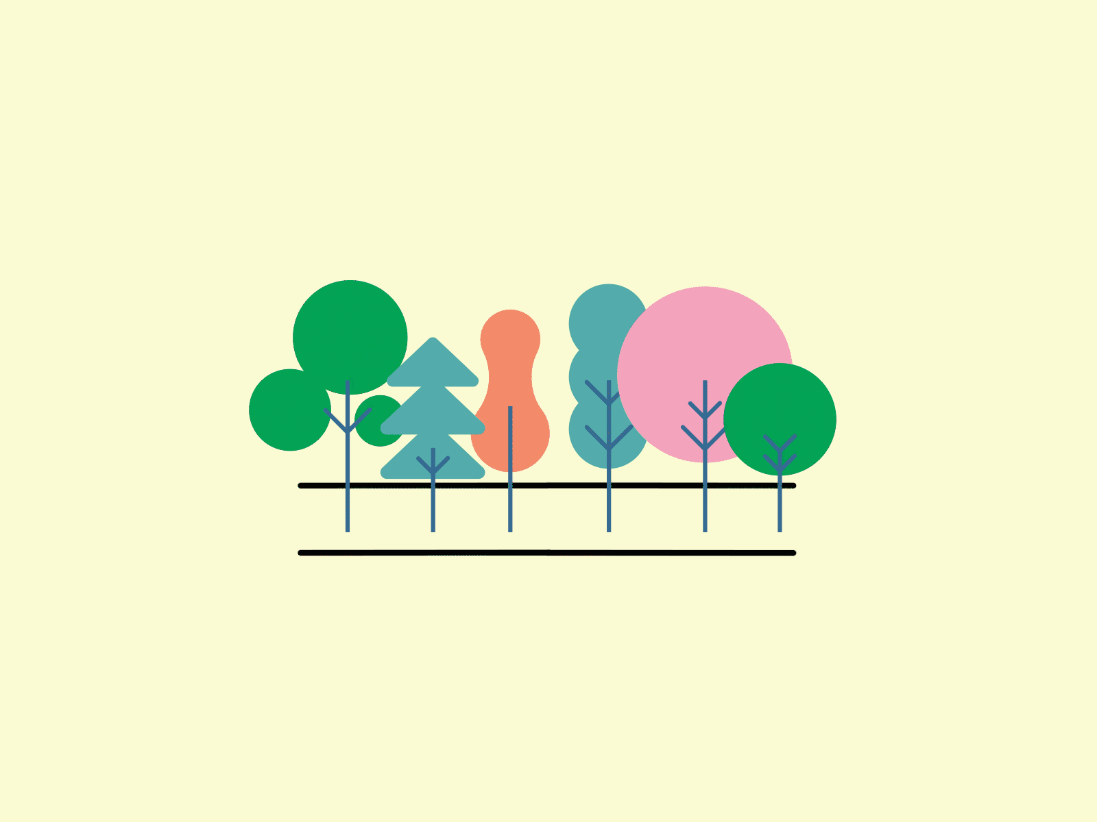 Gap after effects animated animation bridge cartoon colour design gif illustration illustrator nature trees vector
