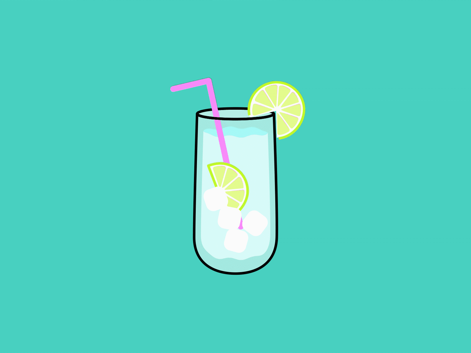 Thirsty after effects animated animation cocktail design drink gif gin illustration illustrator summer vector