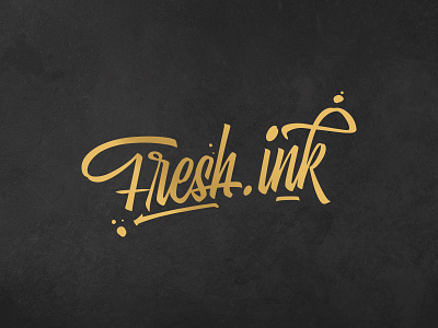FreshInk Logo gold logo tattoo