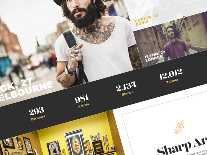 FreshInk Website ink website gold logo tattoo
