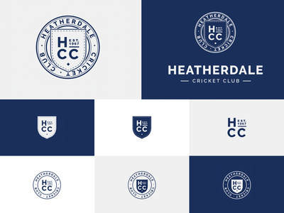 Heatherdale Cricket Club Logo Variations