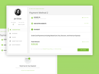 Payment Method Dashboard