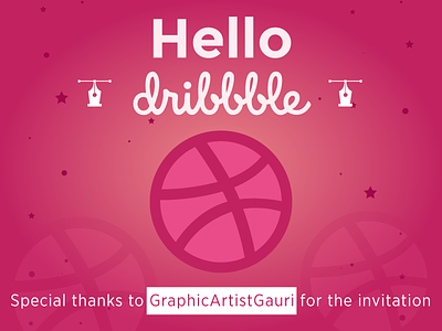 Hello Dribbble art community creative creativeartist design dribble dribble invites dribbleartist first design firstshot graphicartistgauri happy invite join radh21 typography ui