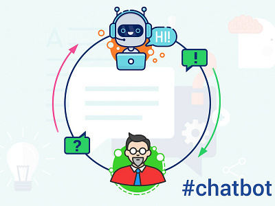 Chatbot Creative Design chat chat box chat bubble chatbot communication concept creative design design art human interaction