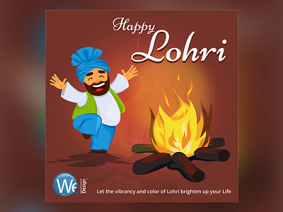 Happy Lohri Festival Social media post design