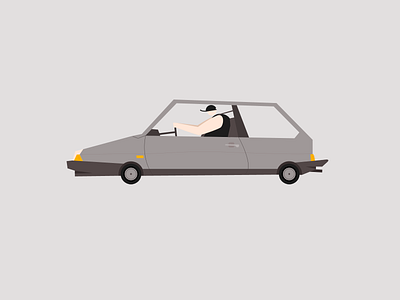 VAZ 2108 car illustration vector vehicle