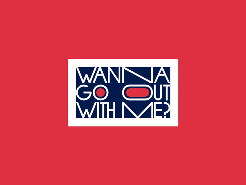 Wanna Go Out With Me? animation messenger sticker
