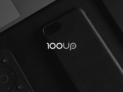 100UP Web Agency Logo agency branding company design font logo minimal studio typography vector web