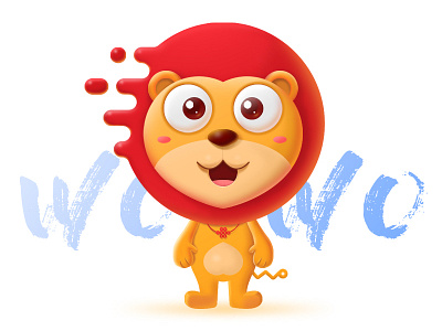 Mascot characters design lion fast brand love mascot