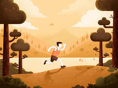 Run Run Run illustration run sport summer