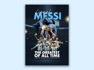 Leo Messi Poster World Cup 2022 design football graphic design messi photoshop sports worldcup