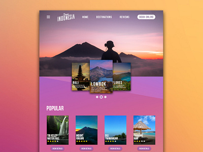Discover Indonesia Web Concept booking concept discover experience explore indonesia tourism travel ui ux web website