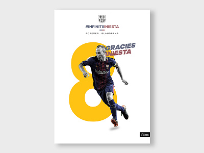 Infinite Iniesta artwork barcelona branding fcbarcelona football graphicdesign iniesta poster soccer