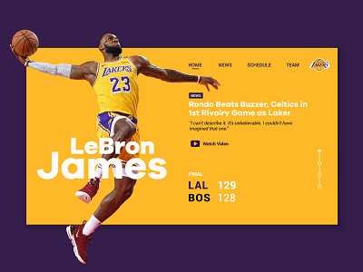 LA Lakers Website Concept