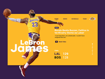 LA Lakers Website Concept basketball interace lakers landing page lebronjames photoshop sport ui designer ui ux uidesign user experience user inteface ux design ux designer web desgin website website concept wireframe