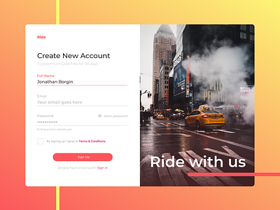Daily Ui #001: Sign Up create account daily ui 001 dailyui form elements form field onboarding illustration onboarding screen sign up form sign up screen social network ui vector art vector artwork