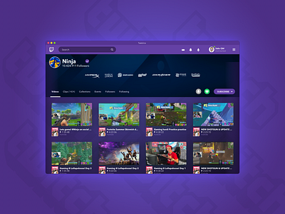 Twitch App Concept #2 games streaming twitch ui ux