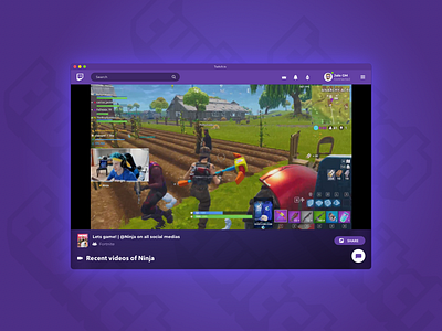 Twitch App Concept #3 games streaming twitch ui ux