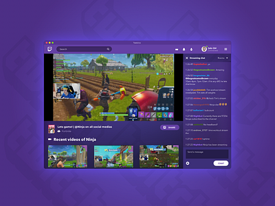 Twitch App Concept #4 games streaming twitch ui ux