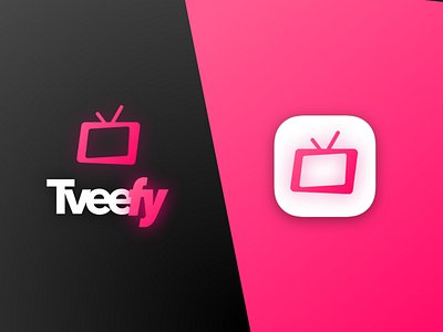 Tveefy Logo & App Icon app branding identity logo tv typography