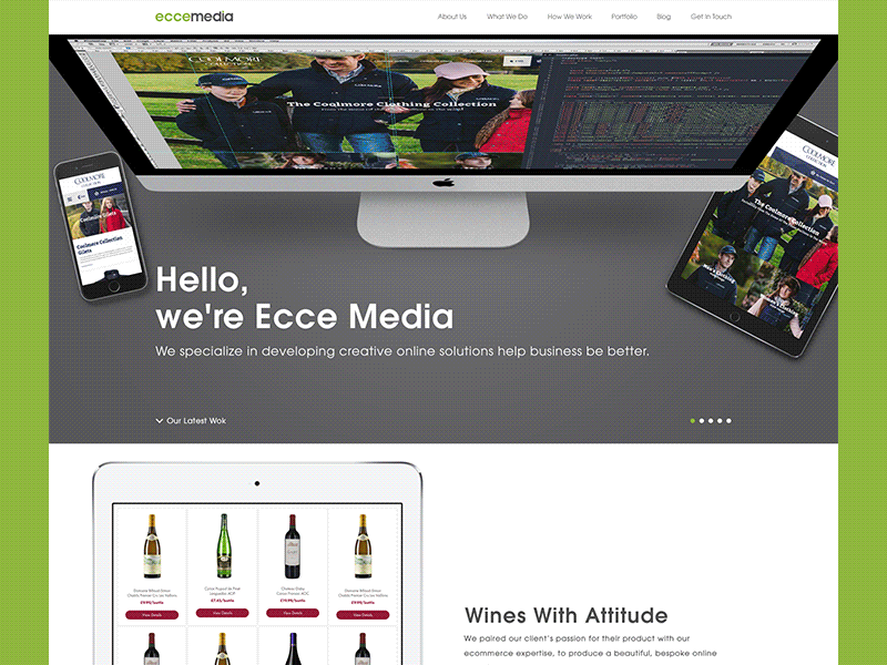 Keeping it fresh desktop eccemedia green mobile portfolio responsive ui update ux website