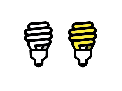 ajddesign - lightbulb icon logo