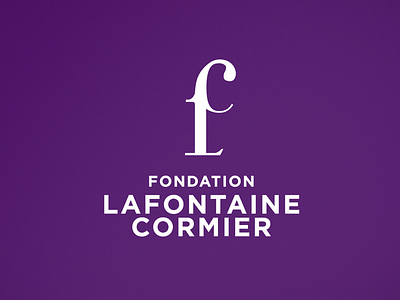 Fondation Lafontaine Cormier branding didot fondation foundation french gotham hfj identity logo purple quebec