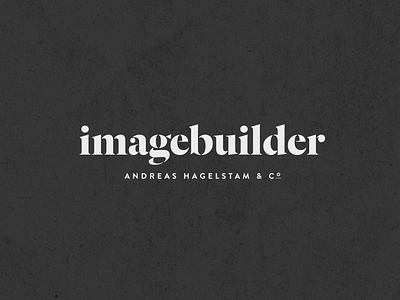 Imagebuilder branding brandon grotesque copywriting logotype monochromatic sans serif serif