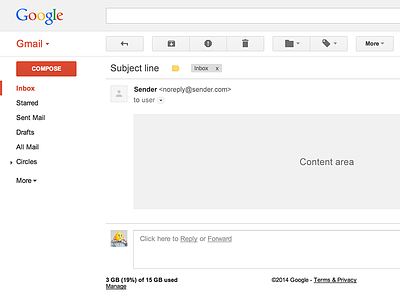 Gmail Template 2014 email gmail psd template