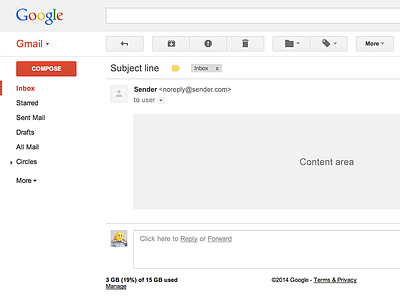 Download Gmail Template 2014 by Joel Unger on Dribbble