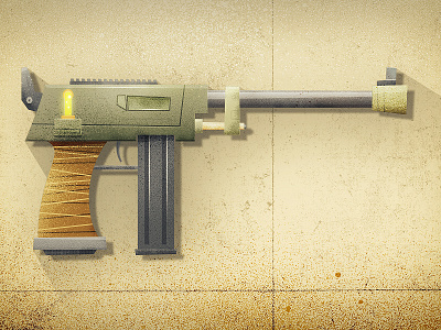 Simple gun gun illustration pistol vector weapon