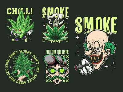 Cannabis Illustrations Bundle