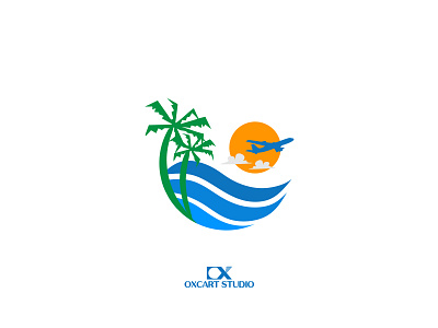 Travel Logo Concept firstshot icon newplayer recent sea shot travel trip