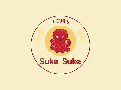 Takoyaki Resto chubby circle flat octopus tentakel
