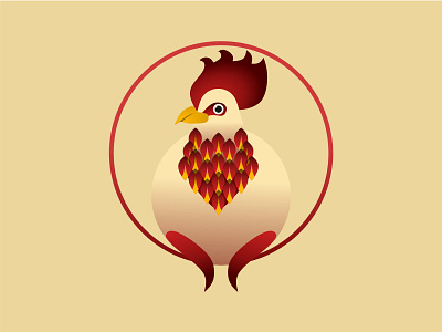 Rooster circle oxcartstudio rooster simple