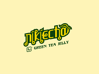 Green Tea green tea jelly letter thai thai font typogaphy