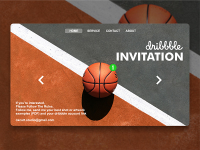 Dribbble Invitation basketball dribbble invite invitaion ui uiux ux webdesign