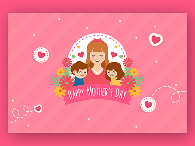 Happy Mothers Day illustrator