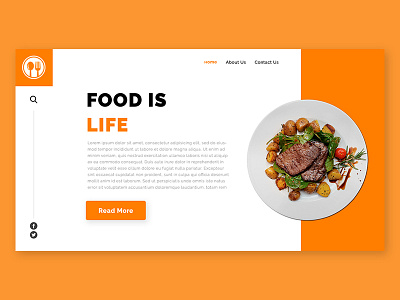 Foodislife food landingpage photoshop