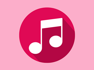 Flat Music Icon icon music notes photoshop